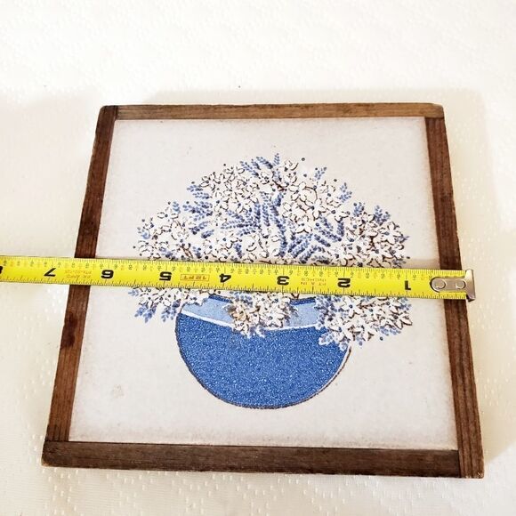 PIEMME Italian Floral Vase Clay Tile Decor - Picture 4 of 8